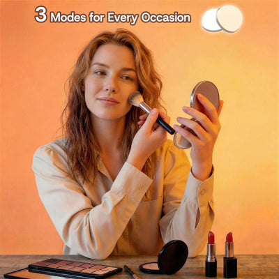 Rustic Oak Treevan Muse Suite Vanity mirror with 3 adjustable lighting modes for every occasion.